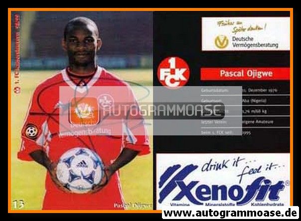 Autogramm Fussball | 1. FC Kaiserslautern | 1998 | Pascal OJIGWE