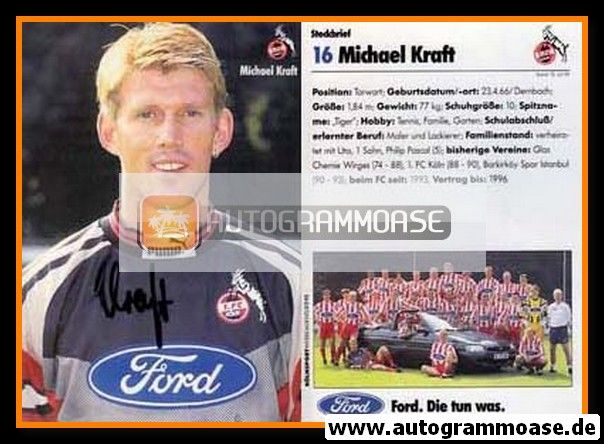 Autogramm Fussball | 1. FC Köln | 1995 | Michael KRAFT