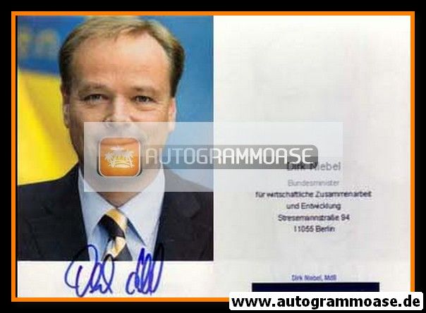 Autogramm Politik | FDP | Dirk NIEBEL | 2010er (Portrait Color)