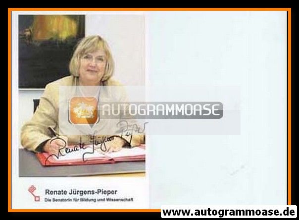 Autogramm Politik | SPD | Renate JÜRGENS-PIEPER | 2000er (Portrait Color)