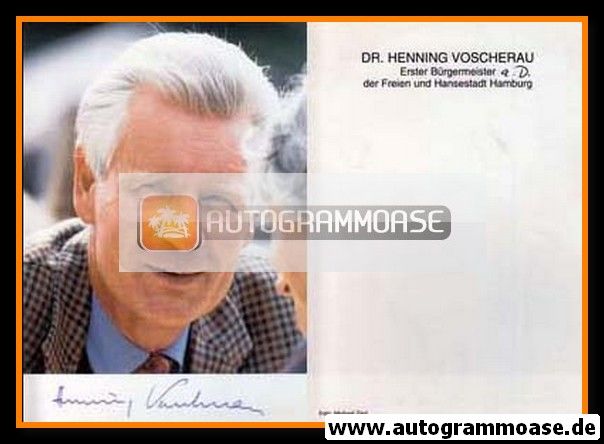 Autogramm Politik | SPD | Henning VOSCHERAU | 1980er (Portrait Color)