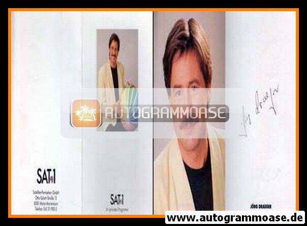 Autogramm TV | SAT1 | Jörg DRAEGER | 1980er (Portrait Color)