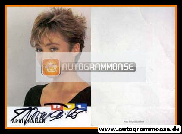 Autogramm TV | RTL | April HAILER | 1980er (Portrait Color) Galuschka