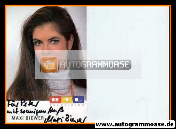 Autogramm TV | RTL | Maxi BIEWER | 1980er (Portrait Color)