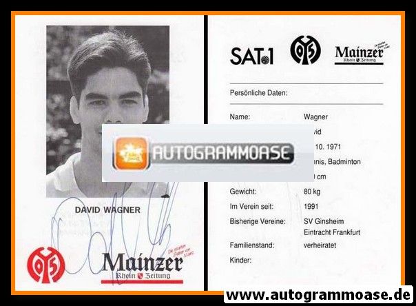 Autogramm Fussball | FSV Mainz 05 | 1994 | David WAGNER