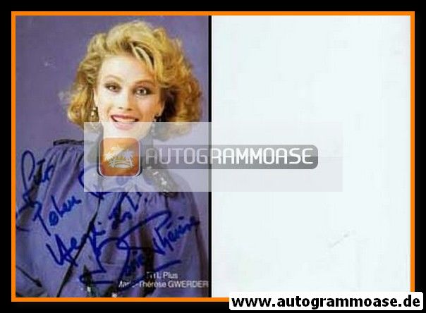 Autogramm TV | RTL | Marie-Therese GWERDER | 1980er (Portrait Color)