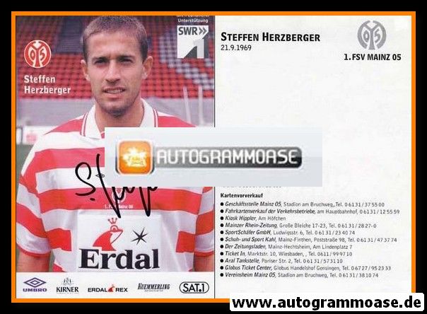 Autogramm Fussball | FSV Mainz 05 | 1998 | Steffen HERZBERGER