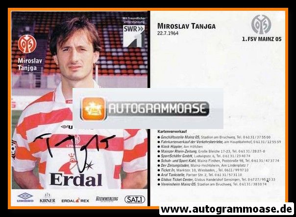 Autogramm Fussball | FSV Mainz 05 | 1998 | Miroslav TANJGA