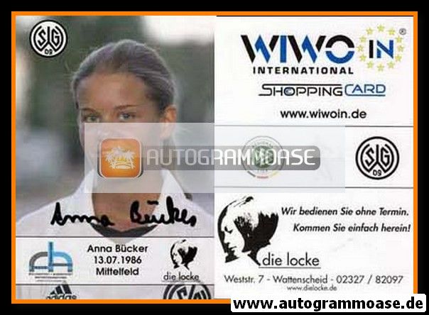 Autogramm Fussball (D) | SG Wattenscheid 09 | 2004 | Anna BÜCKER