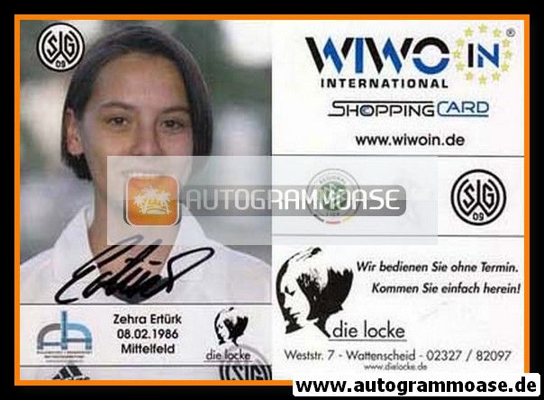 Autogramm Fussball (D) | SG Wattenscheid 09 | 2004 | Zehra ERTÜRK