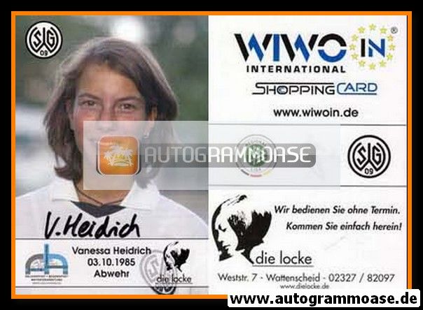 Autogramm Fussball (D) | SG Wattenscheid 09 | 2004 | Vanessa HEIDRICH