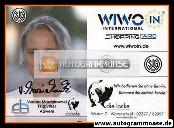 Autogramm Fussball (D) | SG Wattenscheid 09 | 2004 | Verena MARZINKOWSKI