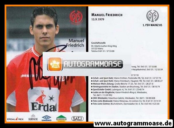 Autogramm Fussball | FSV Mainz 05 | 1999 | Manuel FRIEDRICH