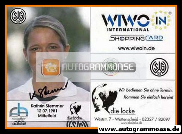Autogramm Fussball (D) | SG Wattenscheid 09 | 2004 | Kathrin STEMMER