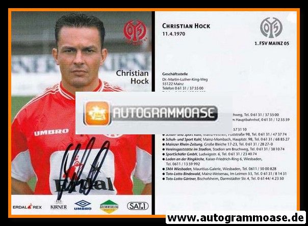 Autogramm Fussball | FSV Mainz 05 | 1999 | Christian HOCK