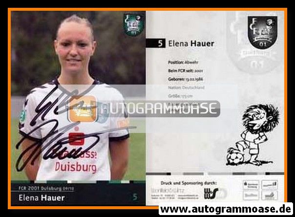 Autogramm Fussball (Damen) | FCR 2001 Duisburg | 2009 | Elena HAUER