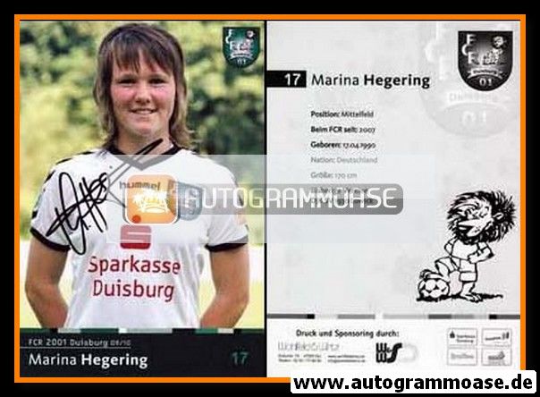 Autogramm Fussball (D) | FCR 2001 Duisburg | 2009 | Marina HEGERING