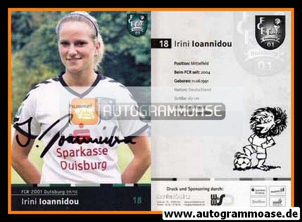 Autogramm Fussball (D) | FCR 2001 Duisburg | 2009 | Irini IOANNIDOU