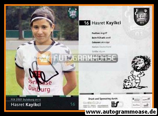 Autogramm Fussball (Damen) | FCR 2001 Duisburg | 2009 | Hasret KAYIKCI