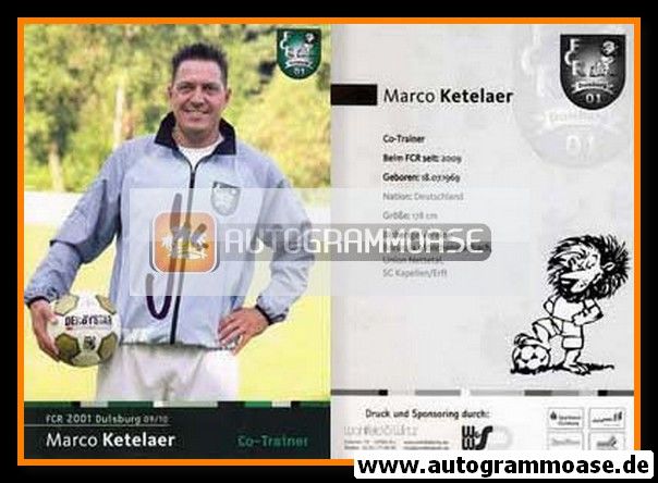 Autogramm Fussball (Damen) | FCR 2001 Duisburg | 2009 | Marco KETELAER