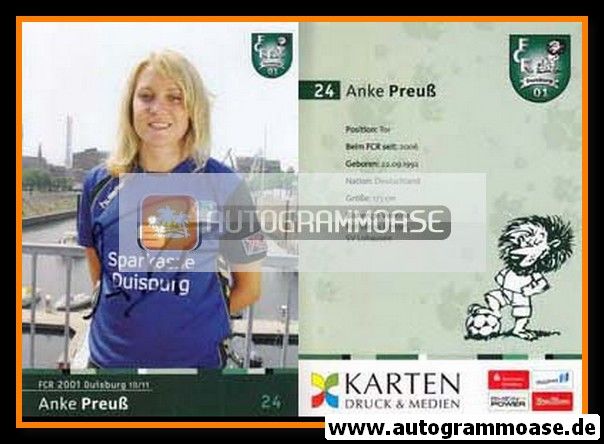 Autogramm Fussball (D) | FCR 2001 Duisburg | 2010 | Anke PREUSS