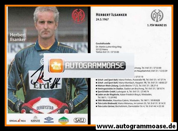 Autogramm Fussball | FSV Mainz 05 | 1999 | Herbert ILSANKER