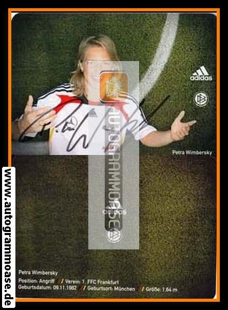 Autogramm Fussball (D) | DFB | 2008 Adidas | Petra WIMBERSKY