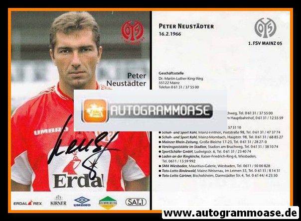 Autogramm Fussball | FSV Mainz 05 | 1999 | Peter NEUSTÄDTER