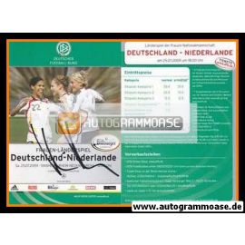 Autogramm Fussball (Damen) | DFB | 2009 | LÄNDERSPIEL Deutschland - Niederlande