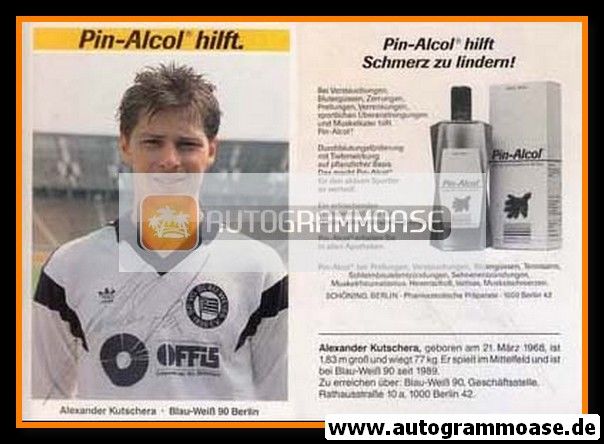 Autogramm Fussball | Blau-Weiss 90 Berlin | 1989 | Alexander KUTSCHERA 