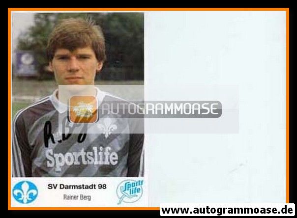 Autogramm Fussball | SV Darmstadt 98 | 1980er | Rainer BERG