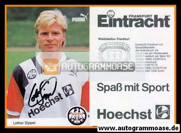 Autogramm Fussball | Eintracht Frankfurt | 1990 | Lothar SIPPEL