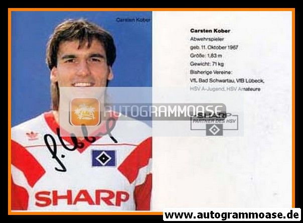 Autogramm Fussball | Hamburger SV | 1989 | Carsten KOBER