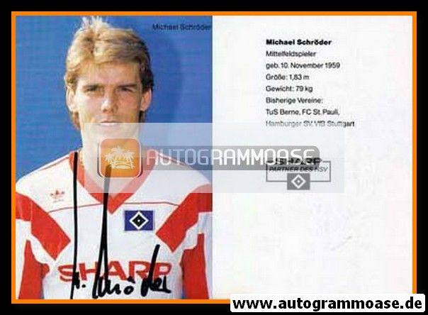 Autogramm Fussball | Hamburger SV | 1989 | Michael SCHRÖDER