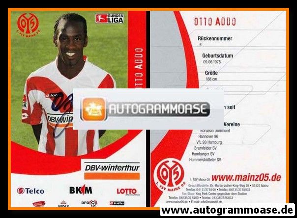 Autogramm Fussball | FSV Mainz 05 | 2006 | Otto ADDO