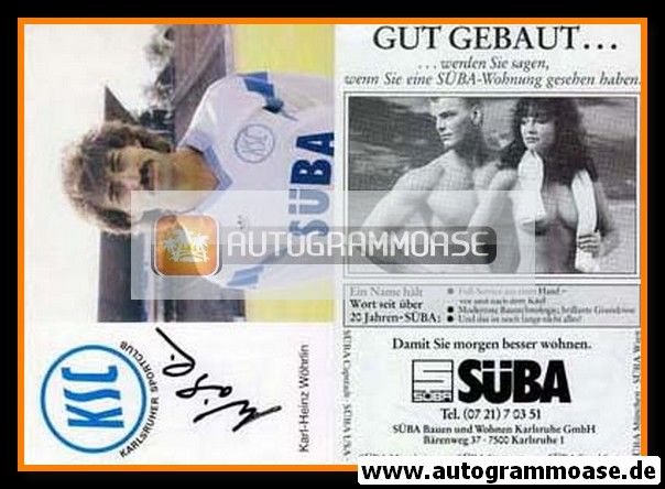 Autogramm Fussball | Karlsruher SC | 1987 | Karl-Heinz WÖHRLIN