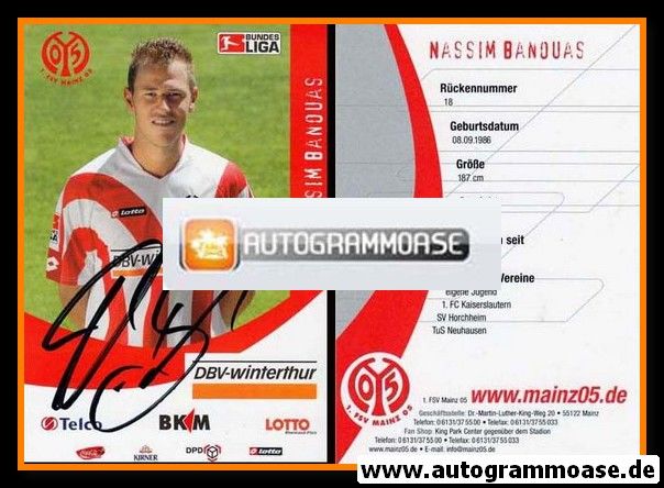Autogramm Fussball | FSV Mainz 05 | 2006 | Nassim BANOUAS