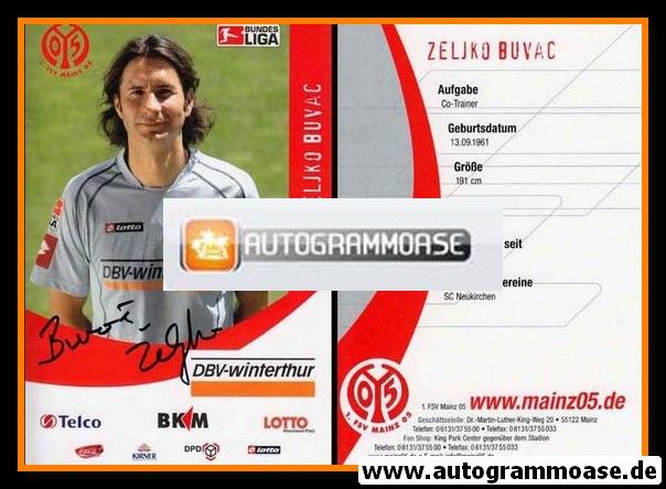 Autogramm Fussball | FSV Mainz 05 | 2006 | Zeljko BUVAC