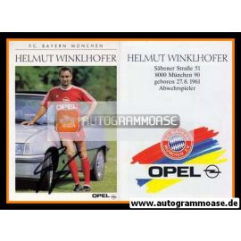 Autogramm Fussball | FC Bayern München | 1989 | Helmut WINKLHOFER