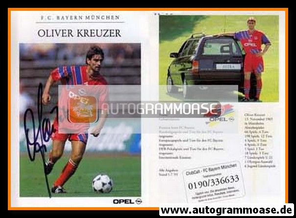 Autogramm Fussball | FC Bayern München | 1993 | Oliver KREUZER (1)