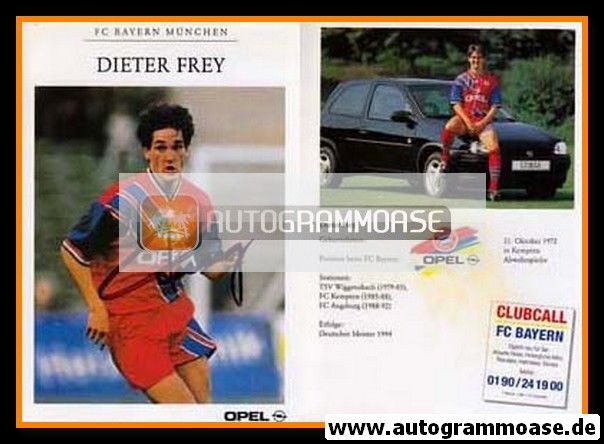 Autogramm Fussball | FC Bayern München | 1994 | Dieter FREY