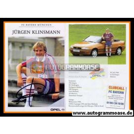Autogramm Fussball | FC Bayern München | 1995 | Jürgen KLINSMANN