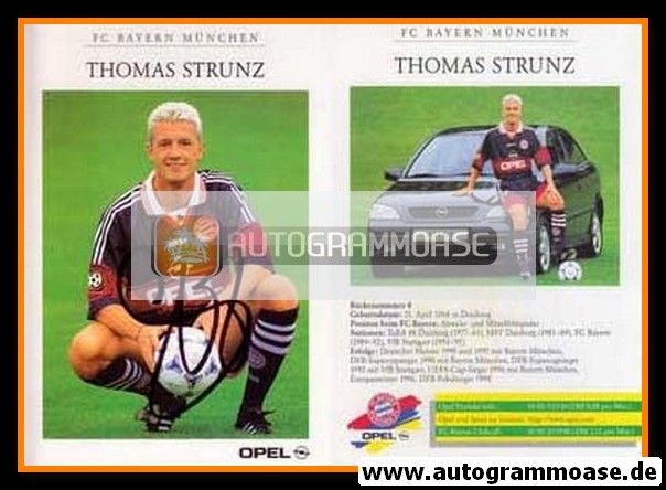 Autogramm Fussball | FC Bayern München | 1998 | Thomas STRUNZ