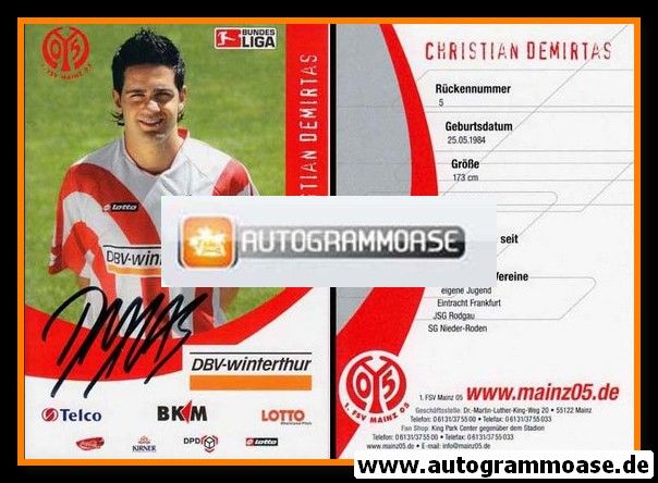 Autogramm Fussball | FSV Mainz 05 | 2006 | Christian DEMIRTAS