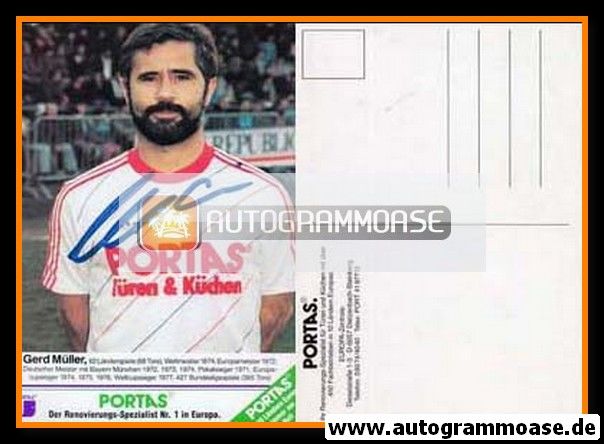 Autogramm Fussball | 1980er Portas | Gerd MÜLLER