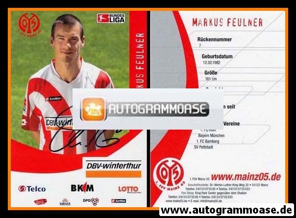 Autogramm Fussball | FSV Mainz 05 | 2006 | Markus FEULNER