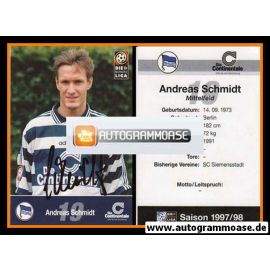 Autogramm Fussball | Hertha BSC Berlin | 1997 | Andreas SCHMIDT