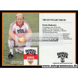 Autogramm Fussball | VfB Stuttgart | 1982 Druck | Erwin HADEWICZ