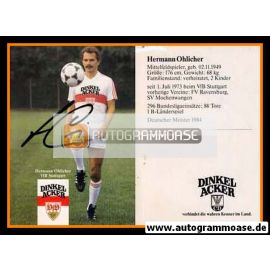Autogramm Fussball | VfB Stuttgart | 1984 | Hermann OHLICHER