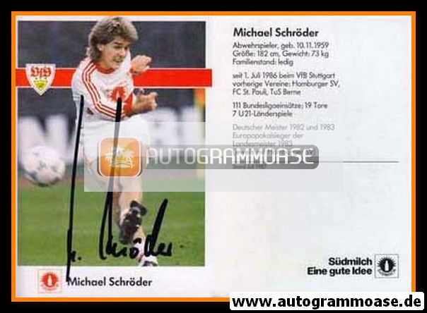 Autogramm Fussball | VfB Stuttgart | 1987 | Michael SCHRÖDER (Spielszene)